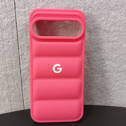 For Google Pixel 10 Pro 9a 9Pro 8 8Pro 7 7a 6 6a 6Pro 5 4 3 5A 4A 3A XL Soft Case Solid Color Liquid Silicone Down Jacket Case