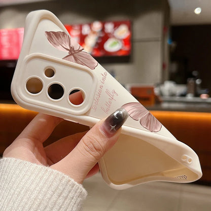 Gold Butterfly Soft TPU Case For Samsung Galaxy A57 A55 A17 A15 A56 A16 A35 A25 5G S26 S25 S24 S23 S22 Ultra S23 FE Phone Cover