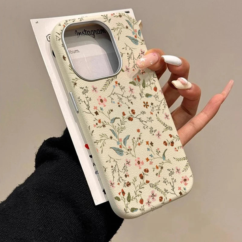 Floral Lichee Pattern Shockproof iPhone Case