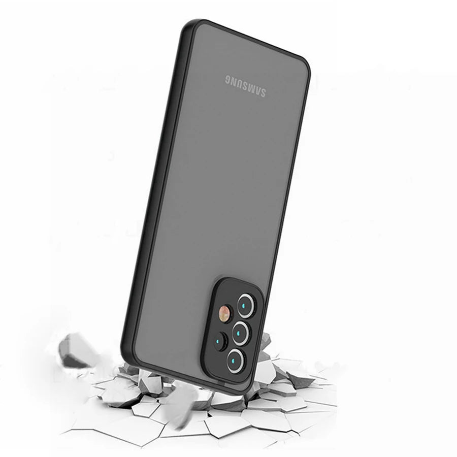 Armor Shockproof Matte Case For Samsung Galaxy A72 A55 A52 A05 A26 A17 A15 A37 A53 A73 A16 A36 A56 5G A23 A57 A35 Bumper Cover