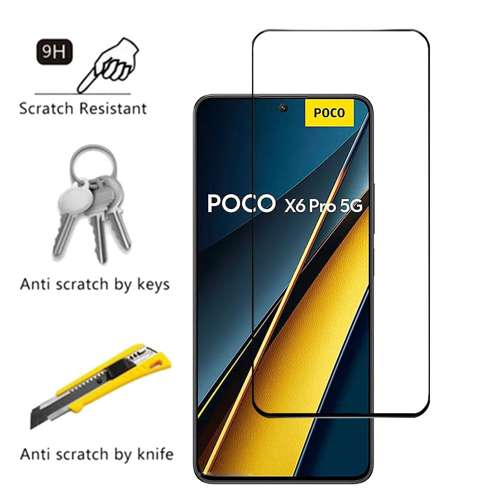 mica Poco F8 Ultra F7 X7 X6 F6 Pro 5G Screen Protector Glass Little X6 X5 F5 Pro Pelicula de Vidro Temperado For Xiaomi Poco F7 Ultra Tempered Glass Poco X7 ProPoco X7 Pro Cristal PocoX6 Phone Front Glass