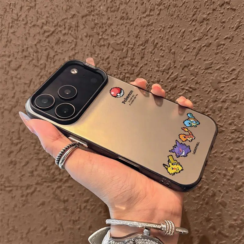 Pixel Pokemon Pattern iPhone Case – Matte Hard Cover