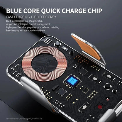 Car Wireless Charger Magnetic Auto Car Mount Phone Holder For iPhone 14 13 12 Samsung Infrared Induction  Fast Charging
