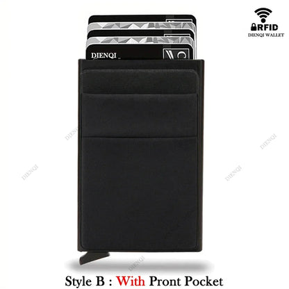 Rfid Credit Card Holder Men Thin Slim Mini Minimalist Wallets Luxury Metal Bank ID Cardholer Case Wallet for Men Carteras \[]pl/