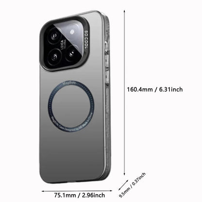 Luxury For Magsafe Wireless Charging Matte Frosted Case For Xiaomi 14 13 13T 14TPro Semi-Transparent Shockproof Protection Cover