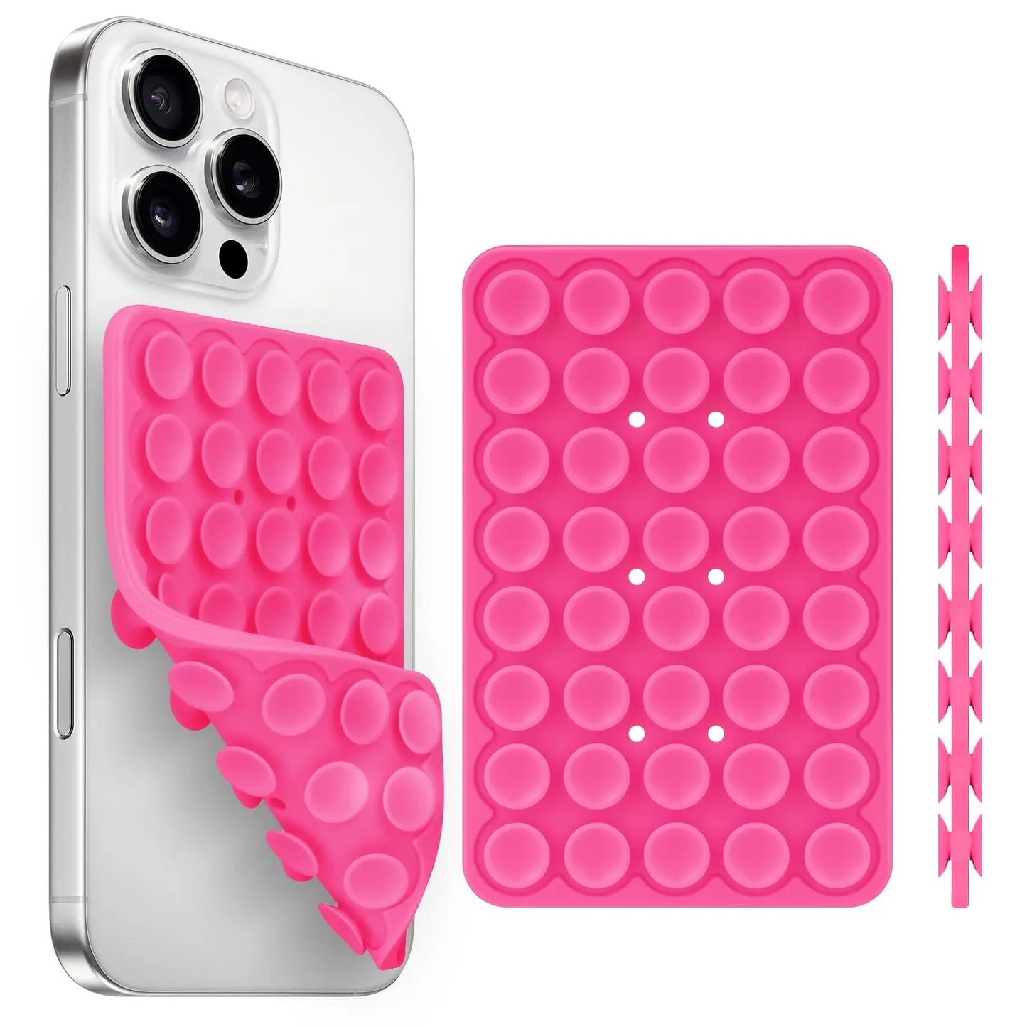 Silicone Suction Cup Phone Holde Multifunctional Fixed Anti-slip Mobile Fixture Double Sided Detachable Phone Rubber Sucker Pad