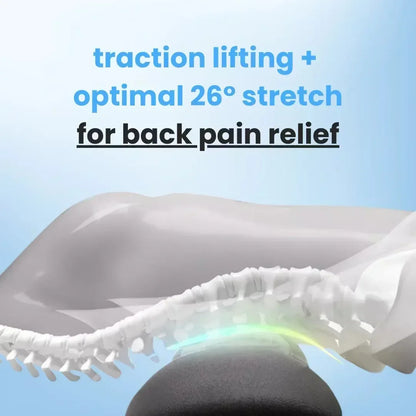 3-in-1 Back Massager Heat Vibration for Back Pain Relief Herniated Disc Stretch Support Traction Lower Back Massage Pillow