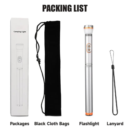 Trustfire WL22 Flashlight 1900MM Telescopic Camping Lights 2200mAh Lanterns With Remote Control Light for Outdoor Car Repair