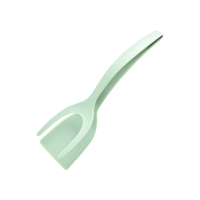 2 In 1 Flip Spatula Tongs Nylon Non Stick Kitchen Gadget Multifunctional EggPancake Fish Omelet French Toast Cooking Making Tool