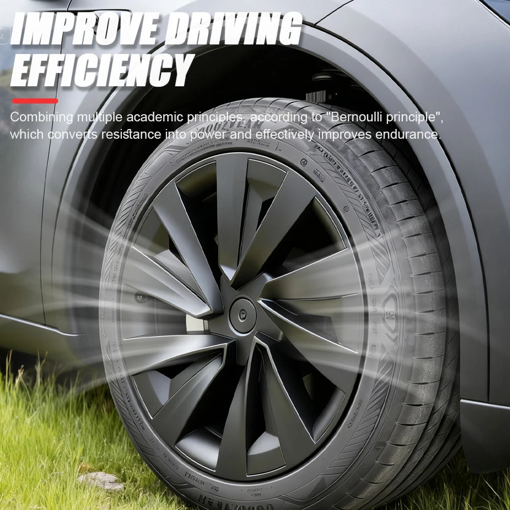 4PCS Hubcaps for Tesla Model Y Juniper 19 Inch 2025 Performance Replacement  Wheel Cover Automobile Hub Cap Full Rim Accessories