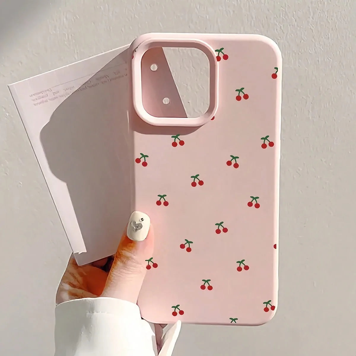 For iPhone 17 16 15 14 13 12 11 Pro Max Case Cute Cartoon Cherry Graphic Silicone Phone Cover For iPhone 15 16 Plus Soft Fundas