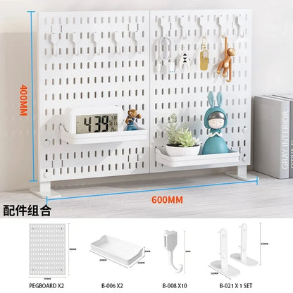 Neat Plastic Pegboard  Desk Organizer with Multiple Accessories for Home Office, Craft Room and Garage Display