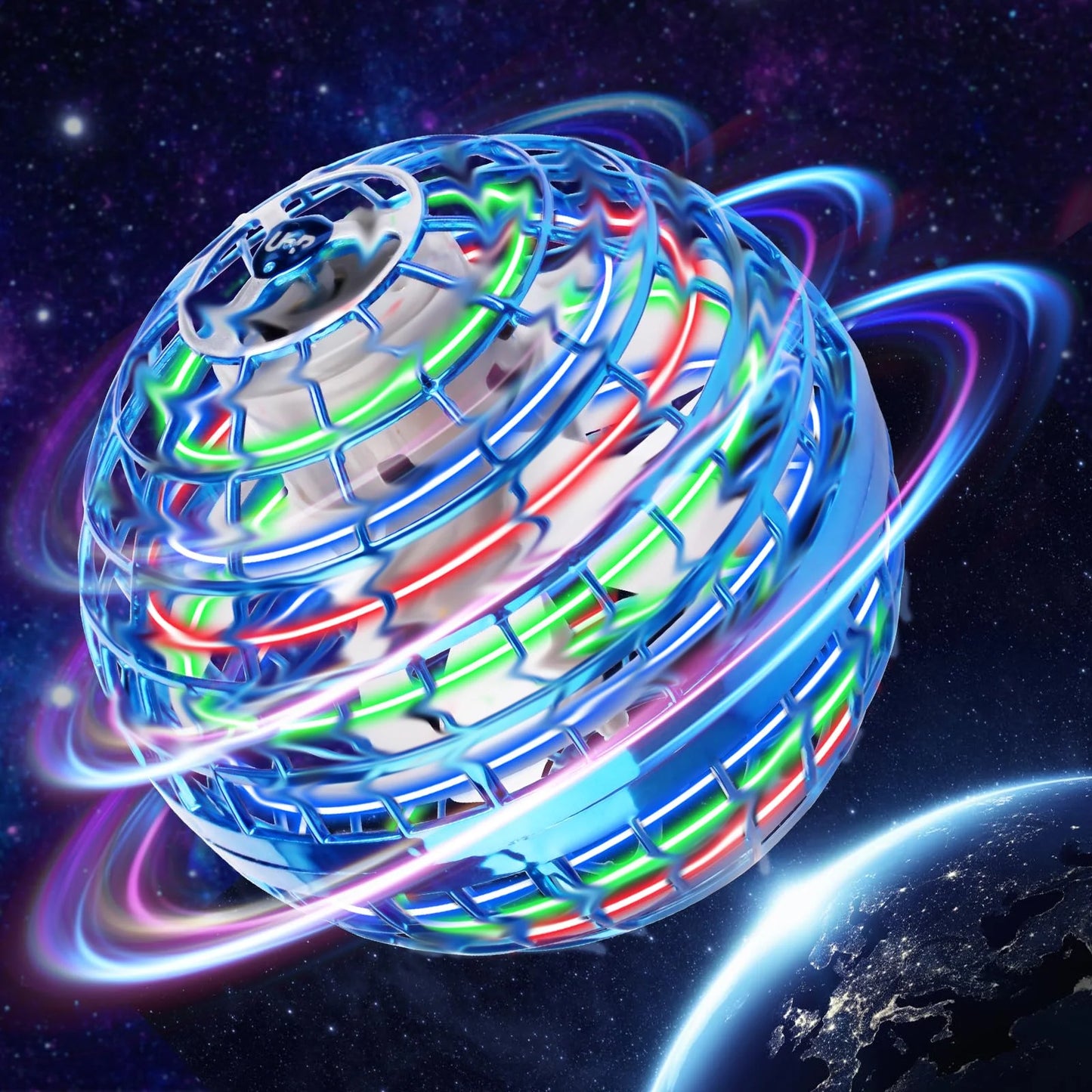 AI Flying Ball Hand-Controlled Color LED Cosmic Ball 360° Rotating Hover Ball Suitable For Indoor And Outdoor Toys The Best Gift