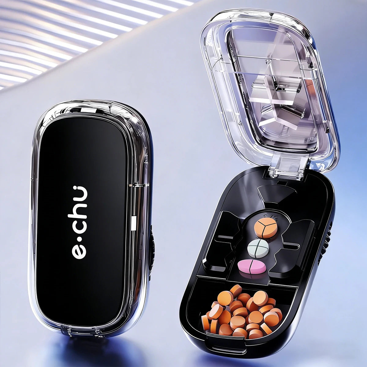 Portable Pill Splitter Pill Divider, and Pill Cutter That Can Precisely and Evenly Split Pills into Halves, Thirds, and Quarters