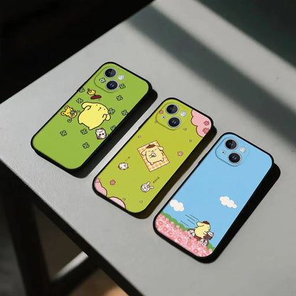P-Pompompurins Black Phone Case That Fits For IPhone 17,16,15,11,13,14 Pro Max,Plus,X,Xr,Xs Max,13Mini