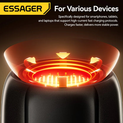 Essager 2-in-1 Type-C Portable Mini Cigarette Lighter with Air Blowing Function Outdoor Safety USB-C Adapter