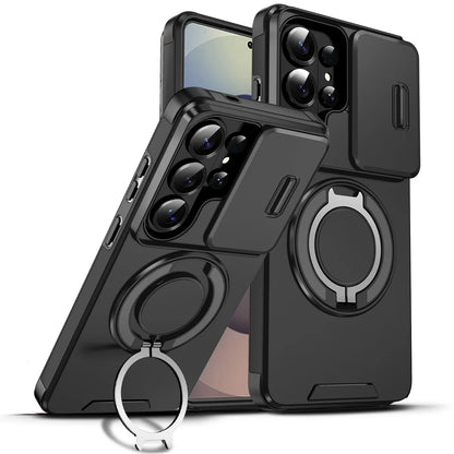 Phone Case for Samsung Galaxy S26 S23 S22 S21 Ultra S26 Edge S26 S25 S24 Plus S25 FE 360 Degree Rotating Magnetic Bracket Cover