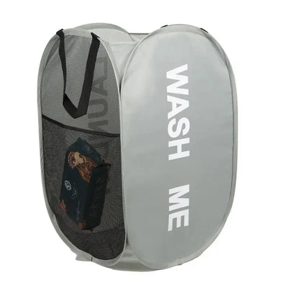 Foldable Mesh Pop-Up Laundry Basket – Large Capacity