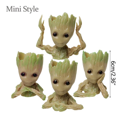 Modern Vases For Flowers Pot Groot Garden Pots Planters Anime Figurines Home Decoration Accessories Office Storage Pen Case