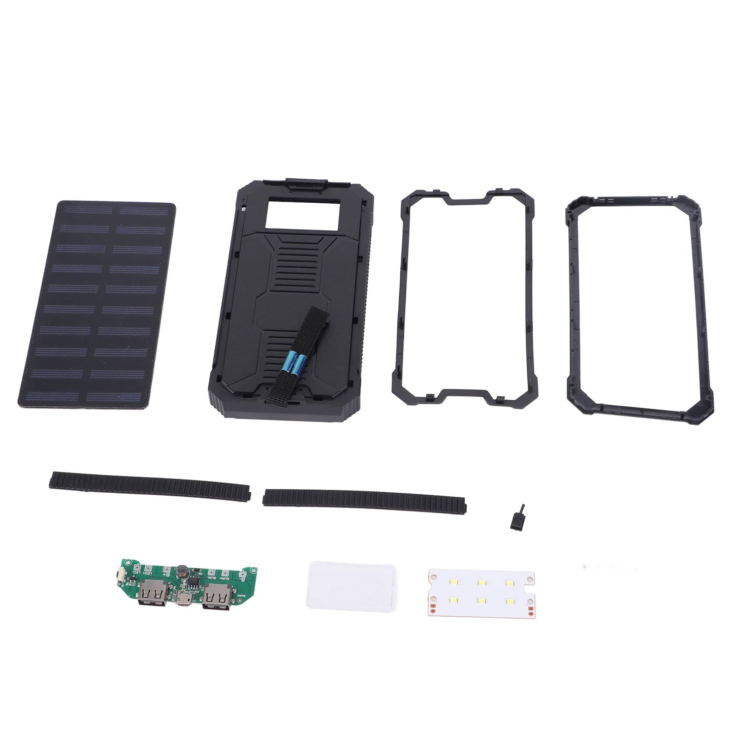 New Portable 20000mAh Fast Charging Dual USB Polar Power Bank Case DIY Kit Solar Power Bank Case Power Bank