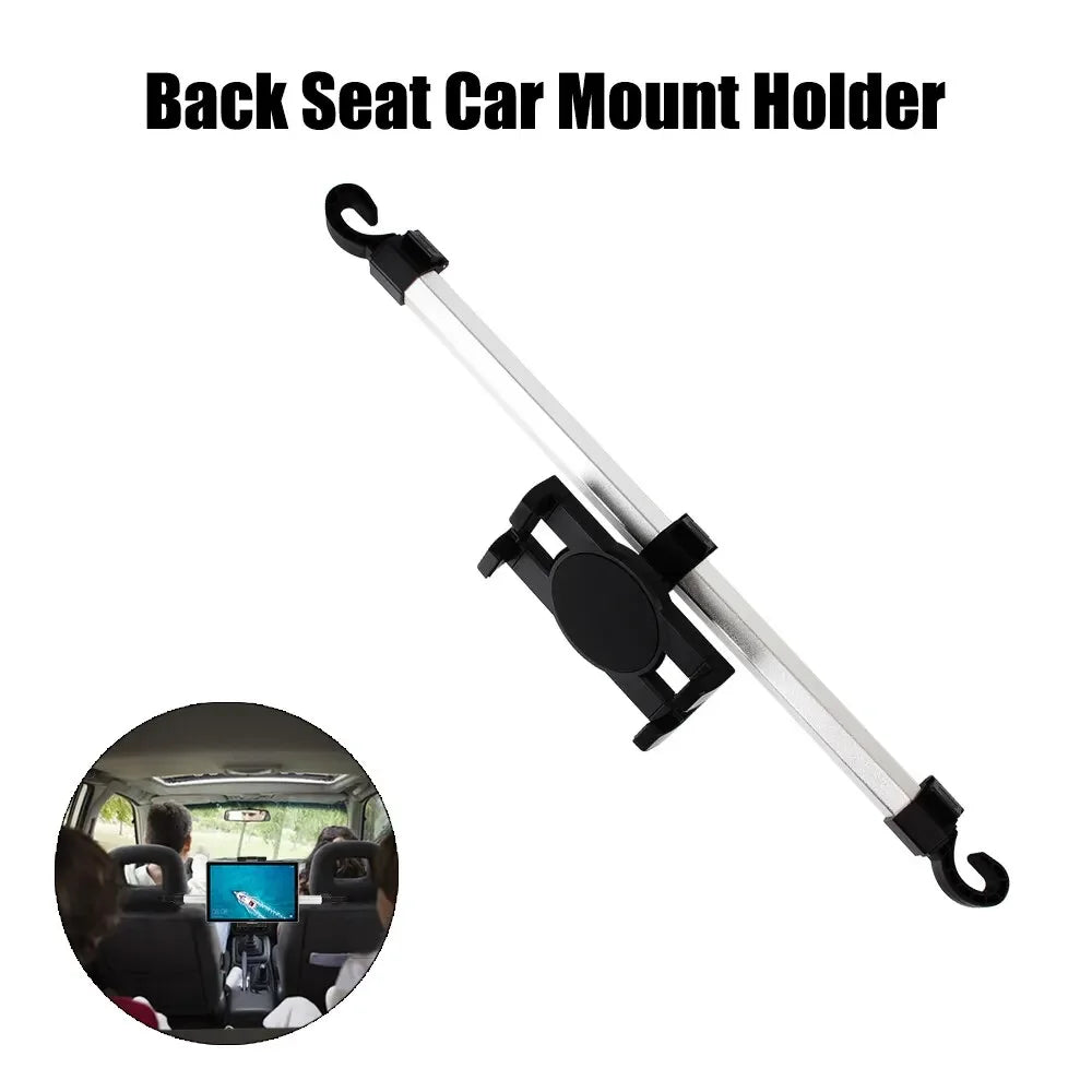 VIKEFON Moverable Tablet Car Stand Clamp 13'' Car Rear Pillow Phone Holder for iPad Pro 12.9 Seat Rear Headrest Mounting Bracket