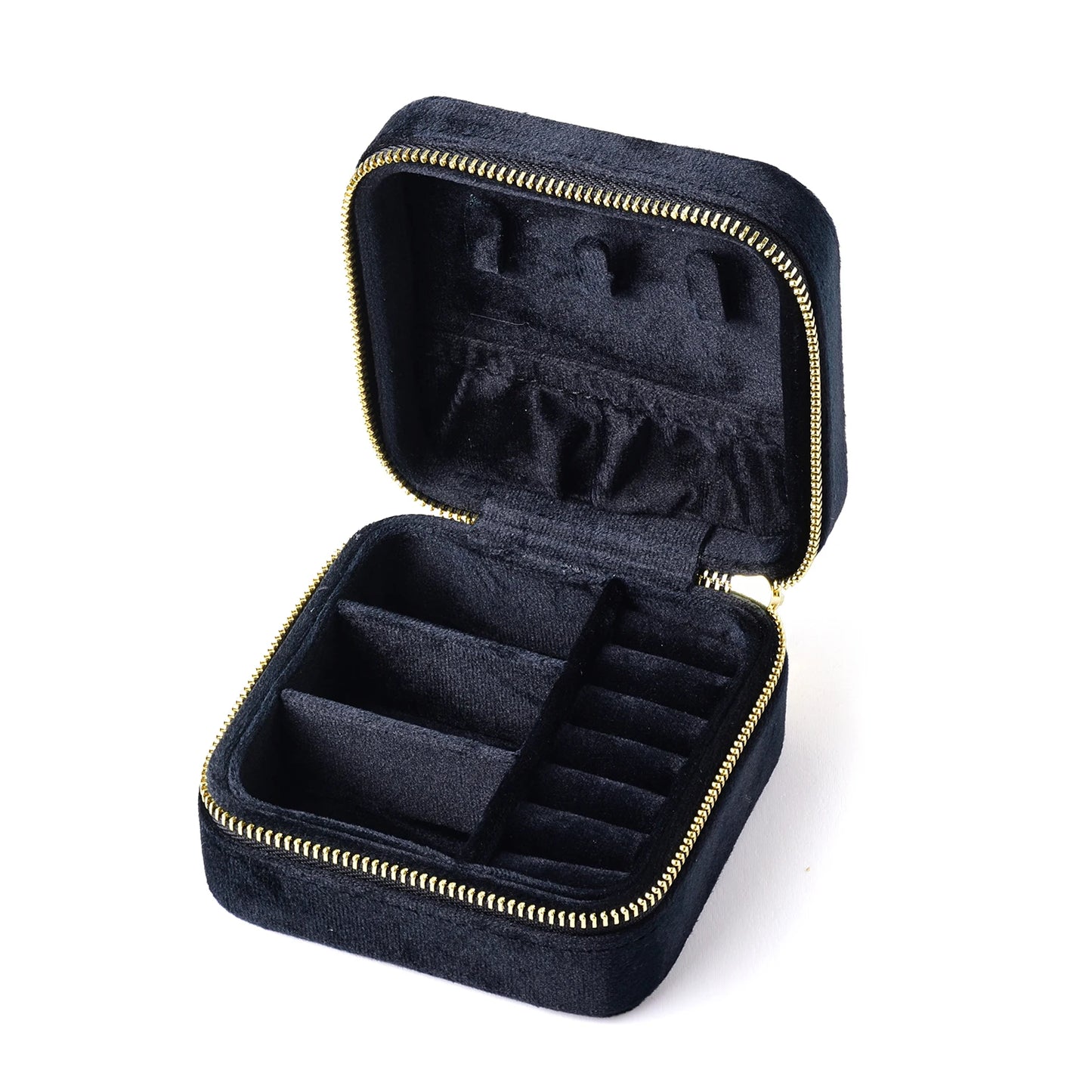 TAIMY Vintage Velvet Jewelry Box – Travel Organizer with Mirror (Retro Green)