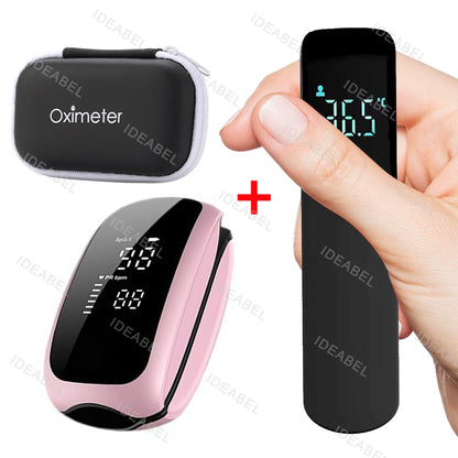 Rechargeable Medical Oximeter Strap Lanyard Fingertip Pulse Oximeter Blood Oxygen Saturation Monitor Digital LED Display Child