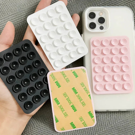 Candy Color Silicone Phone Mount - 3M Adhesive Backing & Non-Slip Suction Cup Stand for Selfies, Videos, Secure Phone Holder