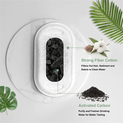 32pcs 16pcs 8pcs Automatic Cat Fountain Filter Replacement, Activated Carbon Cat Drinking Water Filter With Sponge Foam Filter