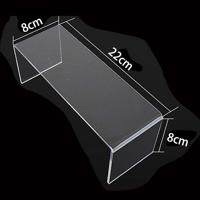U Shape Acrylic Display Riser Stand, Clear Jewelry Display Riser Shelf Showcase For Dessert Cupcake Shoes Anime Figure Display