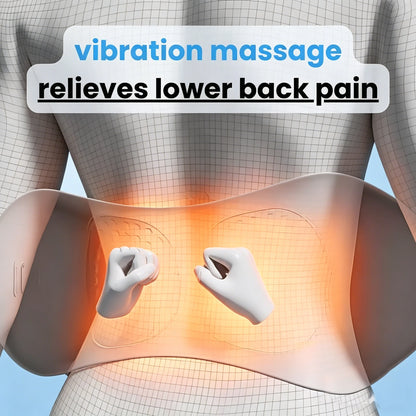 Heated Vibration Lumbar Massage Pillow – Back Pain Relief