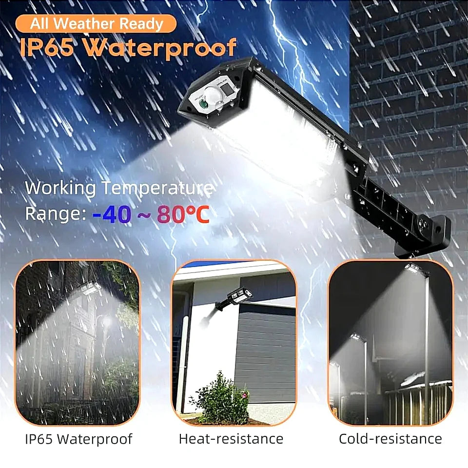 Powerful LED Solar Outdoor Led Courtyard Wall Lamp Rechargeable Human Body Induction Garden Terrace Garage Door Street Lighting