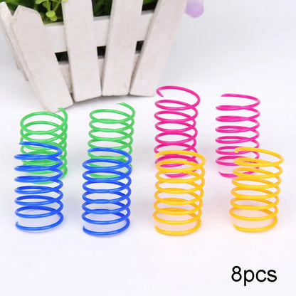 Colorful Spiral Spring Cat Toys – Bouncy Coil Play Set