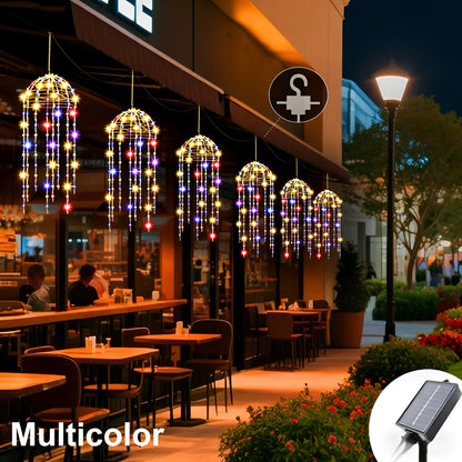Solar Jellyfish Lights 4/6 pcs Solar Waterproof Outdoor Hanging Home Garden Decoration Lights With 8 Modes for Courtyard Trees