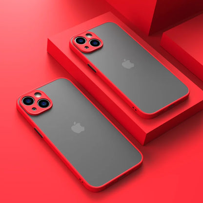 Armor Bumper Shockproof iPhone Case – Silicone Hard Cover for iPhone 7–15 Series