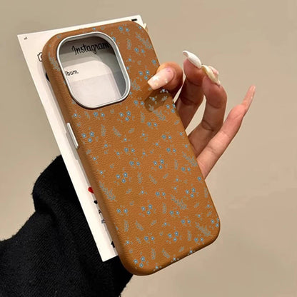 Floral Lichee Pattern Shockproof iPhone Case
