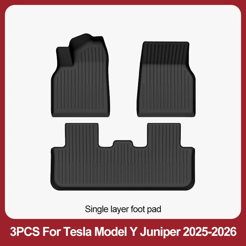For Tesla New Model Y Juniper Premium/Performance 2025+ TPE Floor Mats Luggage Mat Wear-resistant Foot Pads ModelY Trunk Mats