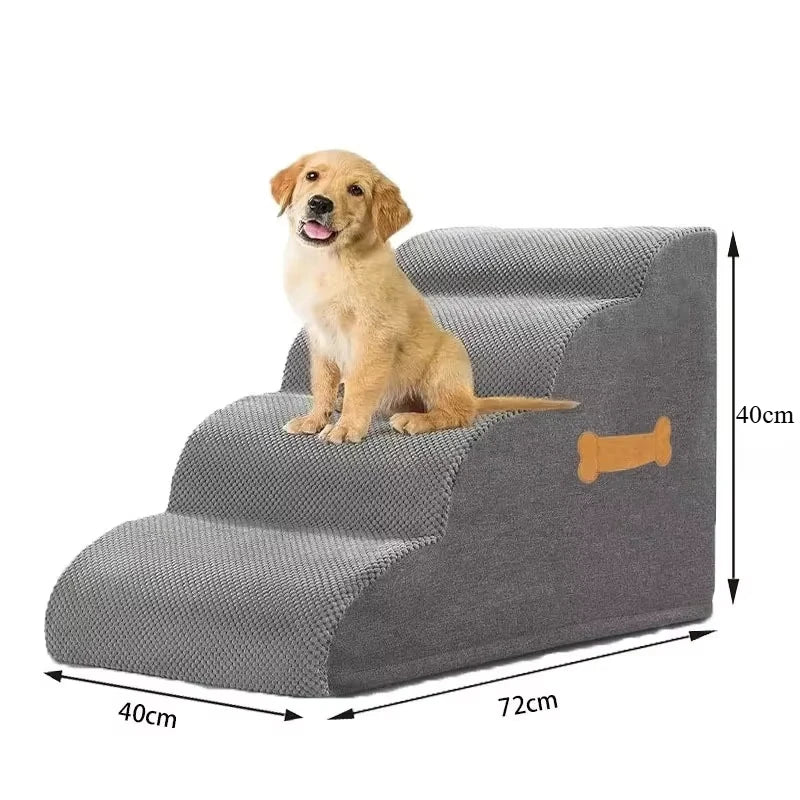 Pet 2/3 Steps High Density Foam Dog Secure Stairs Ramps Non-Slip Pet Steps for Older Dogs Pet with Joint Pain Sofa Bed Ladder