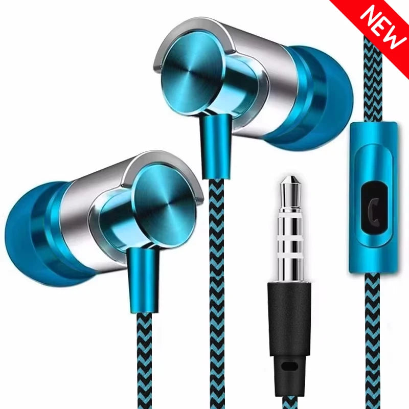 3.5mm Wired In-Ear Earphones Noise Cancellation HiFi Stereo Sports Gaming Music Headphones With Mic Headset For Phone MP3 MP4