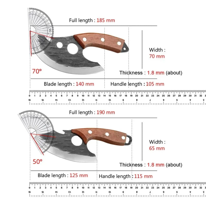 Multifunctional Knife Forged Kitchen Knife Stainless Steel Meat Cleaver Boning Knife with Bottle Opener Pocket With Knife Cover