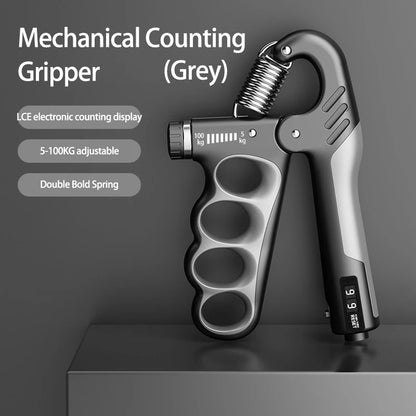 Adjustable Hand Grip Strengthener with Mechanical Counter