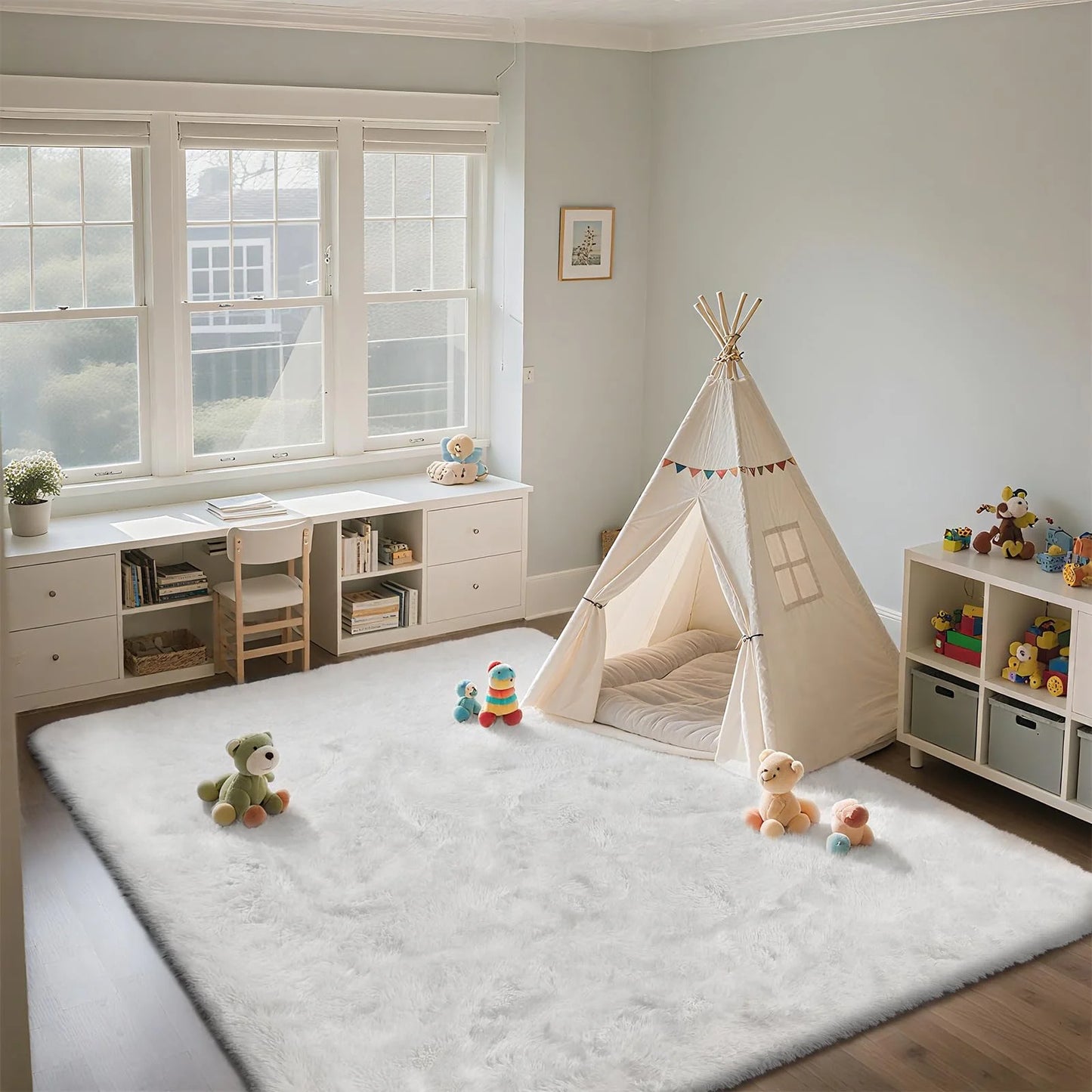 VIKAMA Ultra-Soft Puffy Rug — Bedroom & Living Room Carpet
