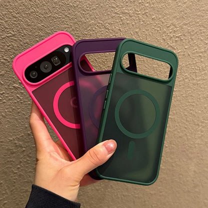 Luxury Translucent Matte Magnetic Case For Google Pixel 10 ProXL 9Pro XL 10Pro 10 9A Wireless Charging Candy Color Slim Cover