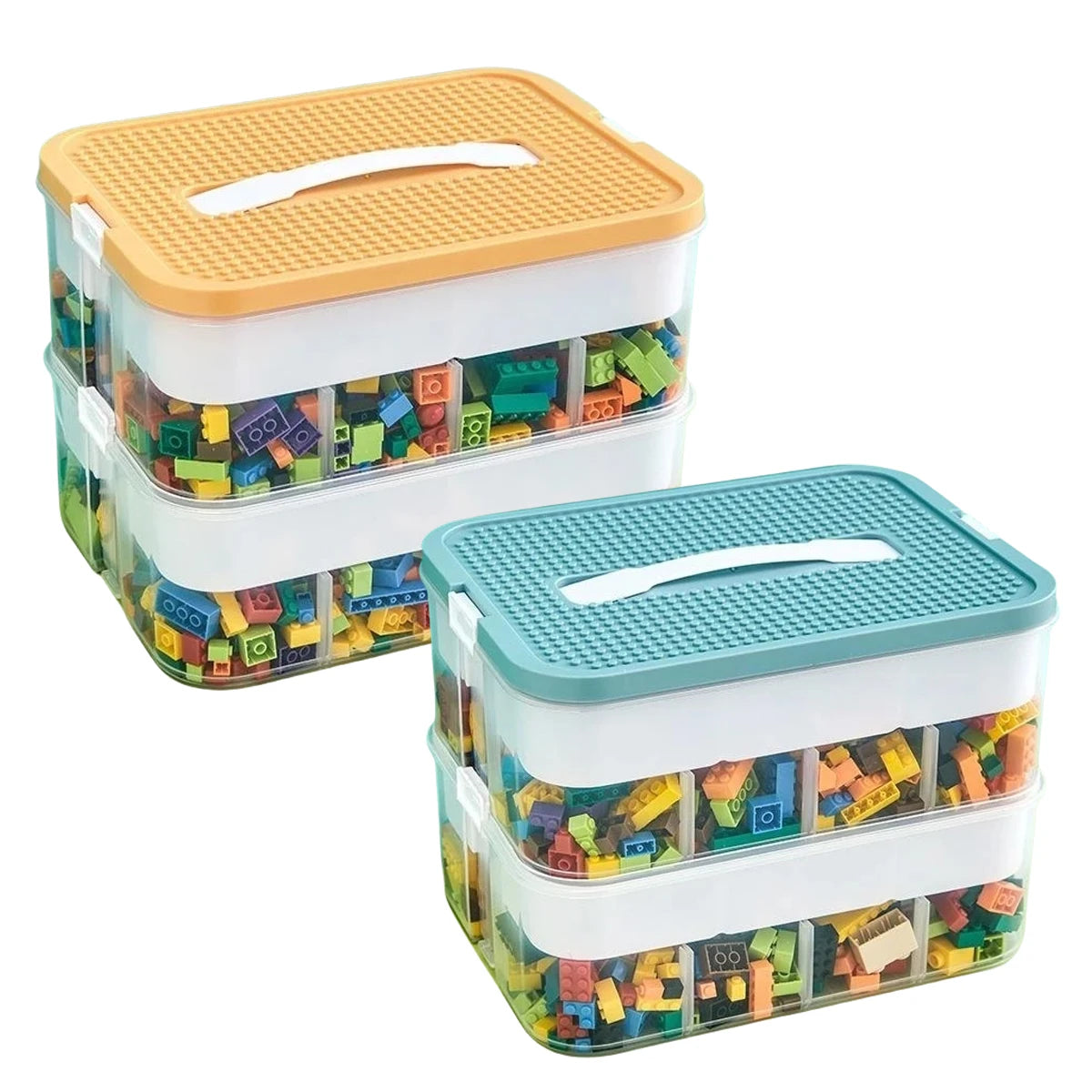 Plastic Storage Box For Lego Children Jigsaw Puzzle Building Block Container Classification Part Sort Box Kidroom Toy Organizer