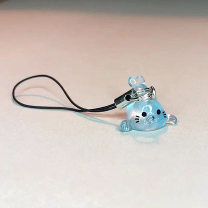 1 pc Cute Resin Seal Animal Pendant Phone Charm Strap, Glow in the Dark, Kawaii Mobile Phone Decorative Accessory