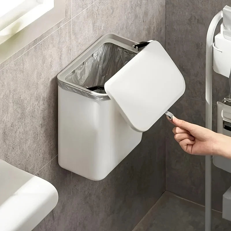 Wall-Mounted Trash Bin — Space-Saving Kitchen Waste Bin