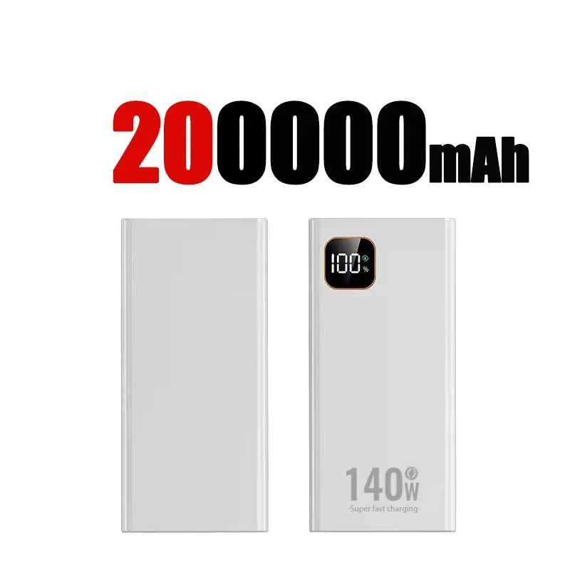 Lenovo 140W Super Fast Charging Ultra Capacity Portable Charger Power Bank 2027 500000mAh CCC For IPhone Samsung