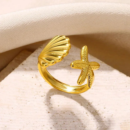 Stainless Steel Heart Ring for Women – 18K Gold Plated, Zircon Inlay, Vintage Waterproof Wedding Jewelry Gift