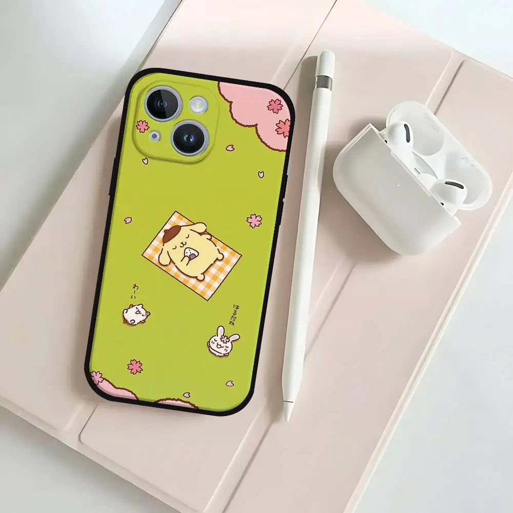 P-Pompompurins Black Phone Case That Fits For IPhone 17,16,15,11,13,14 Pro Max,Plus,X,Xr,Xs Max,13Mini