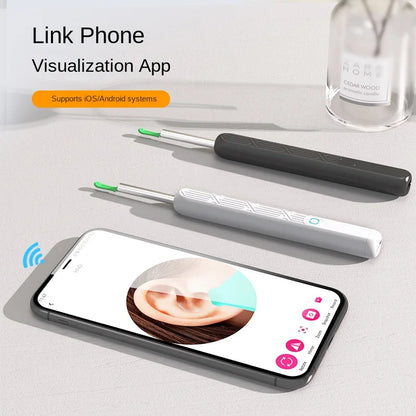 Visual Ear Wax Cleaner with Camera Safe Earwax Removal Endoscope with 5M Camera Luminous Otoscope Ear Cleaning Tools Ear Care